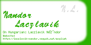 nandor laczlavik business card